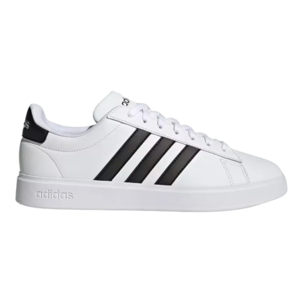 Adidas Grand Court 2.0 White with Black Stripes - Picture 1 of 9